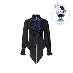 Genshin Impact Furina Impression Long-Sleeve Waisted Blouse