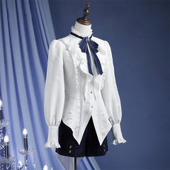 Genshin Impact Furina Impression Long-Sleeve Waisted Blouse