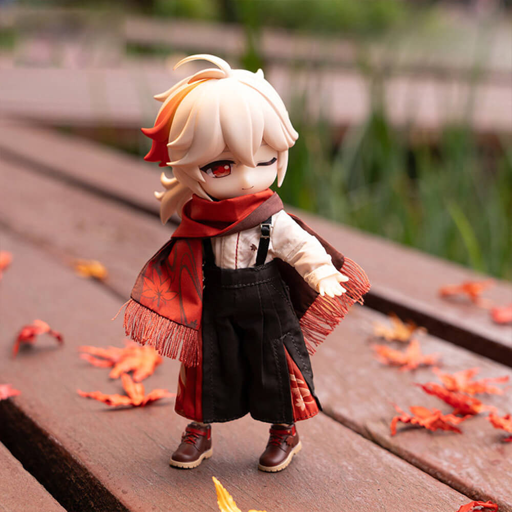 Genshin Impact Kaedehara Kazuha Action Figure Doll Outfit & Face Plate Set