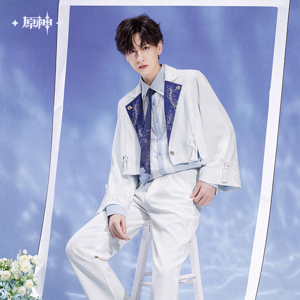 Genshin Impact Kamisato Ayato Impression Cropped Jacket