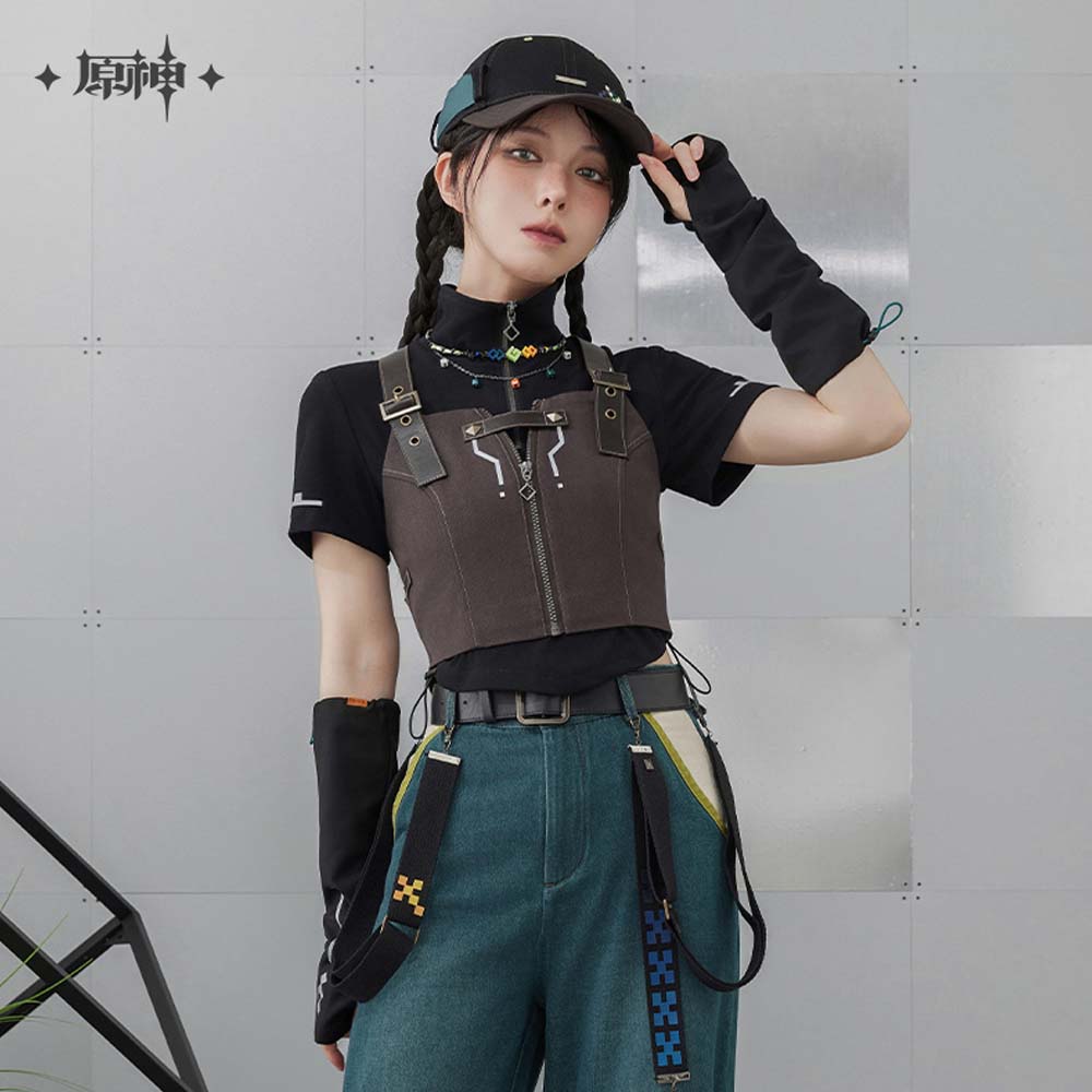 Genshin Impact Kinich Impression Cropped Utility Vest