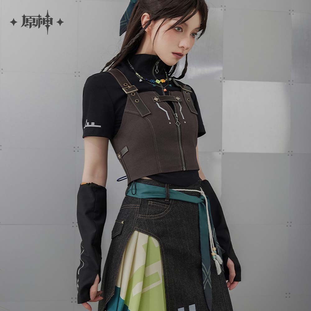Genshin Impact Kinich Impression Cropped Utility Vest