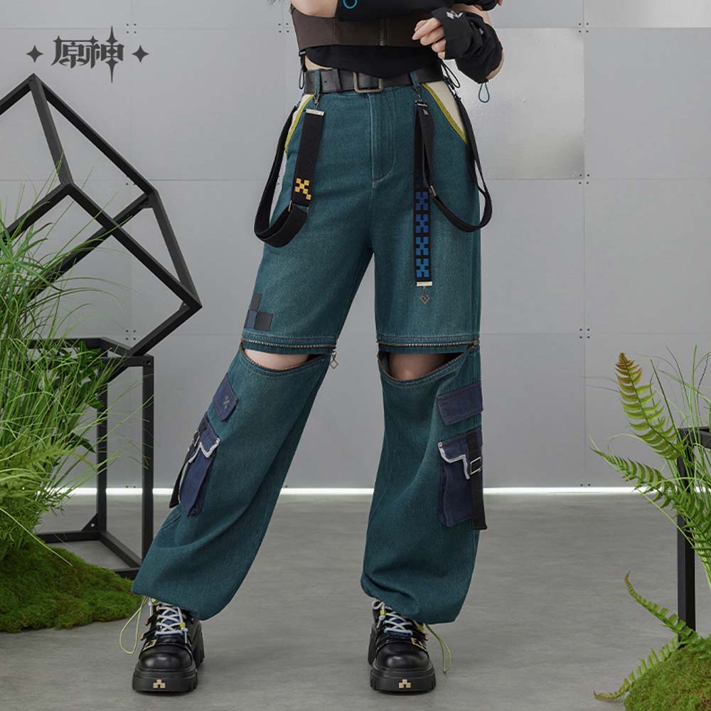 Genshin Impact Kinich Impression Detachable Cargo Jeans