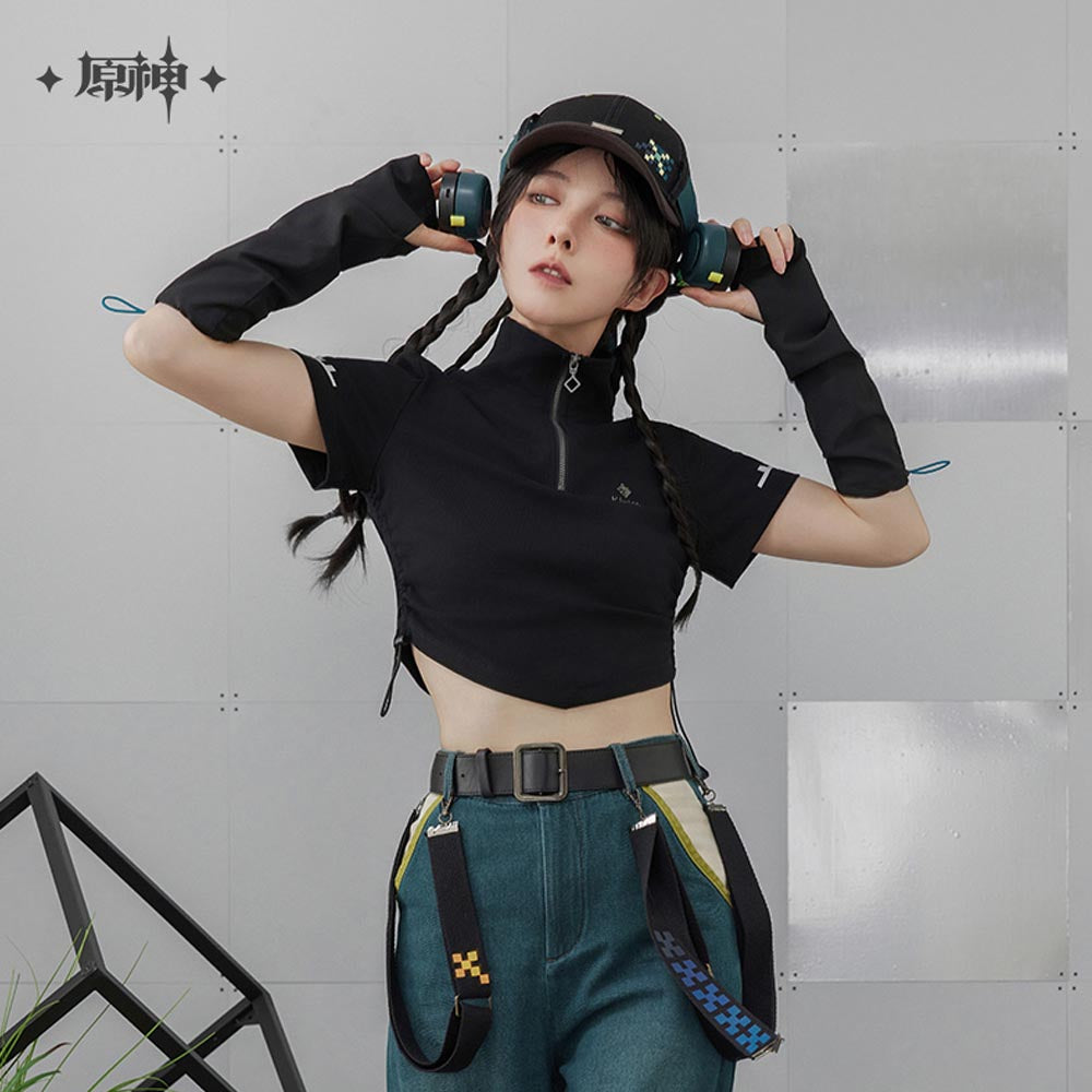 Genshin Impact Kinich Impression Half Zip Sleeve T-Shirt