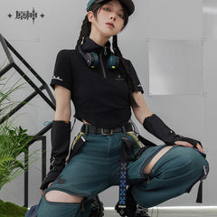 Genshin Impact Kinich Impression Half Zip Sleeve T-Shirt