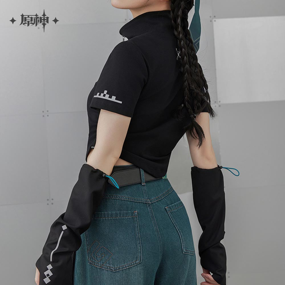 Genshin Impact Kinich Impression Half Zip Sleeve T-Shirt