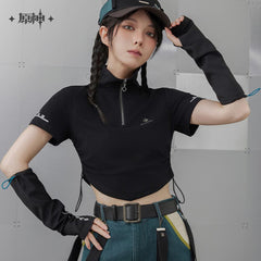 Genshin Impact Kinich Impression Half Zip Sleeve T-Shirt