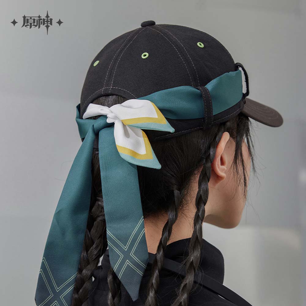 Genshin Impact Kinich Impression Ribbon Tie Denim Baseball Cap