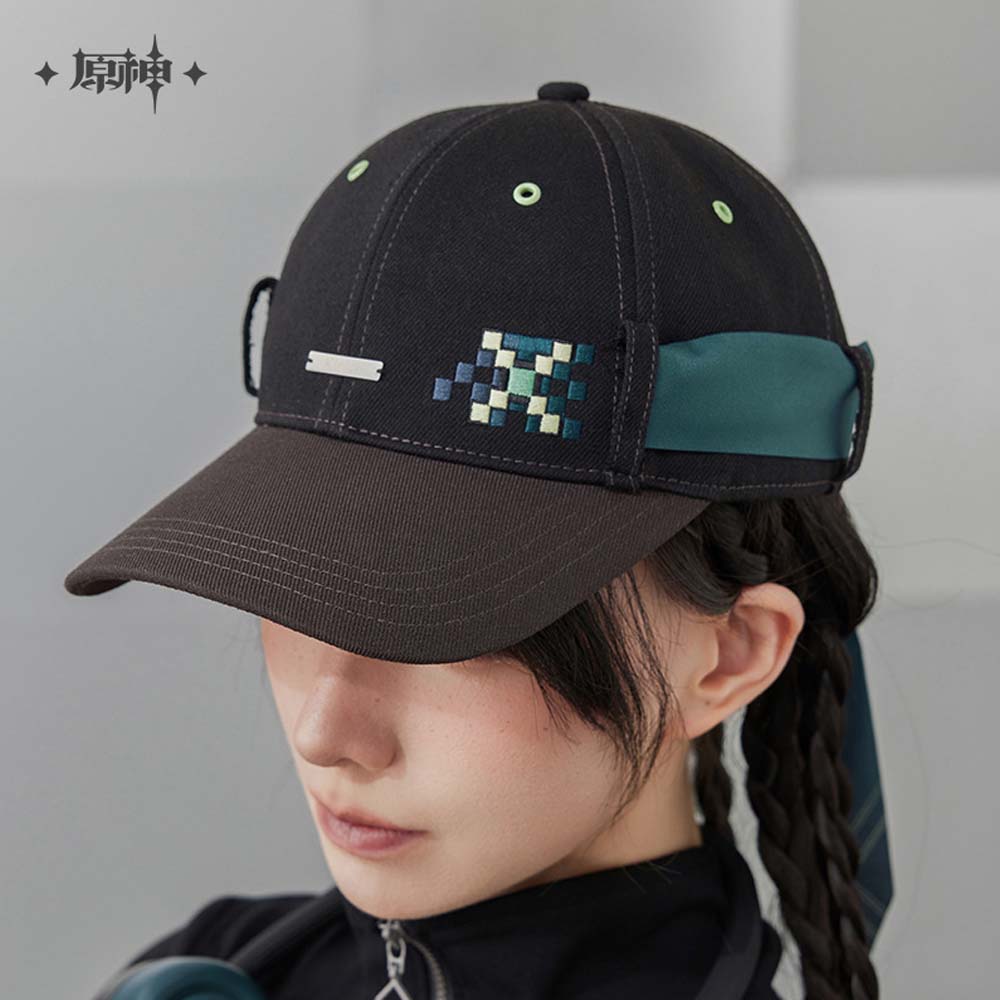 Genshin Impact Kinich Impression Ribbon Tie Denim Baseball Cap