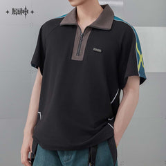 Genshin Impact Kinich Impression Unisex Short Sleeve Polo Shirt