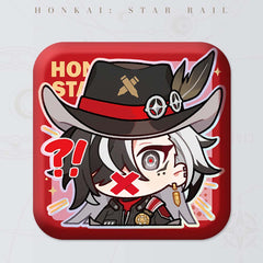 Honkai: Star Rail Square Cartoon Badges