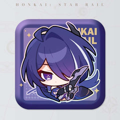 Honkai: Star Rail Square Cartoon Badges