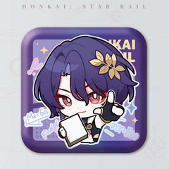 Honkai: Star Rail Square Cartoon Badges