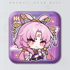 Honkai: Star Rail Square Cartoon Badges