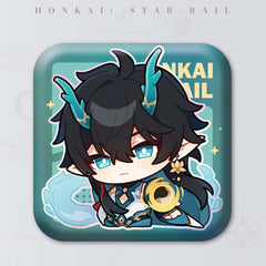 Honkai: Star Rail Square Cartoon Badges