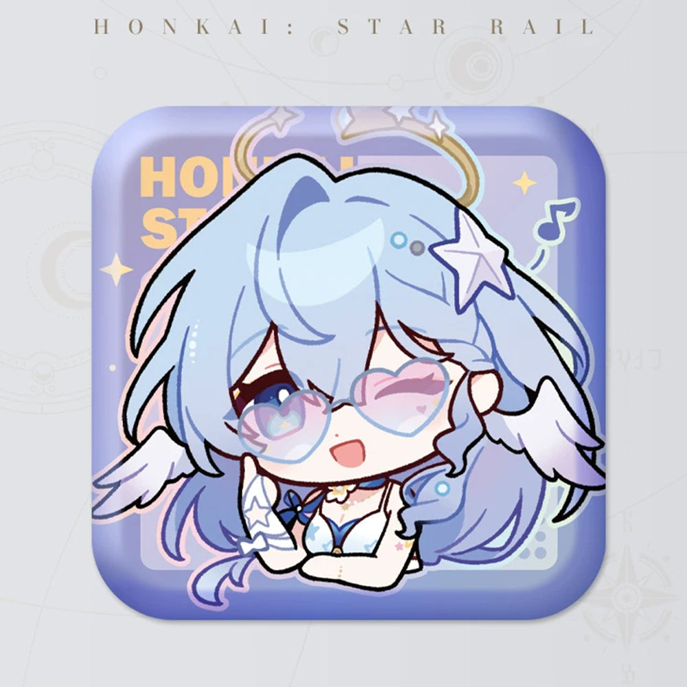 Honkai: Star Rail Square Cartoon Badges