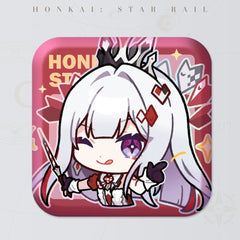 Honkai: Star Rail Square Cartoon Badges