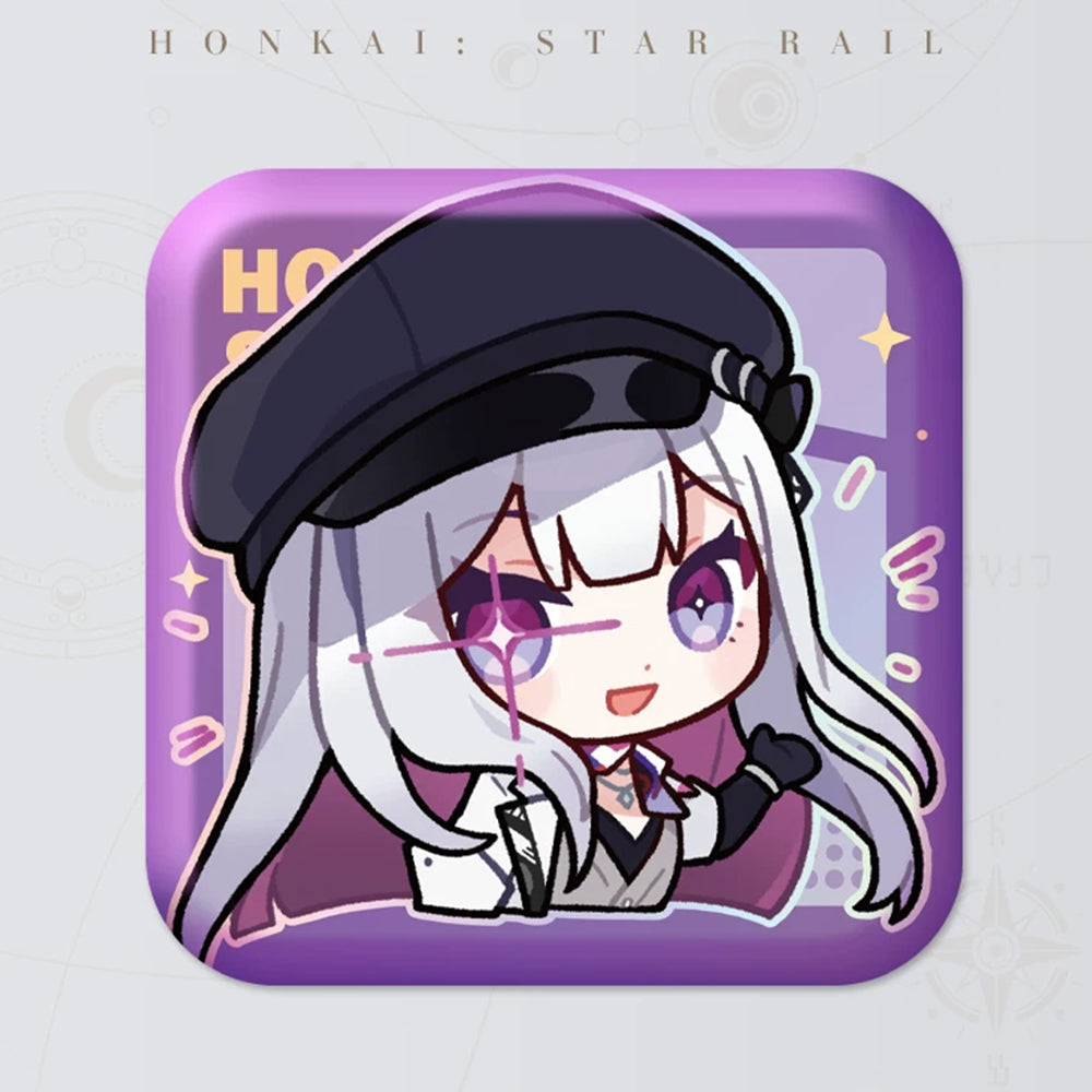 Honkai: Star Rail Square Cartoon Badges
