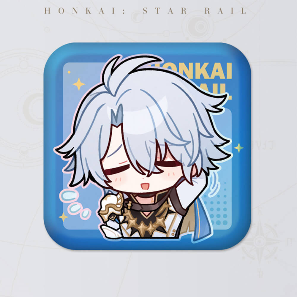 Honkai: Star Rail Square Cartoon Badges