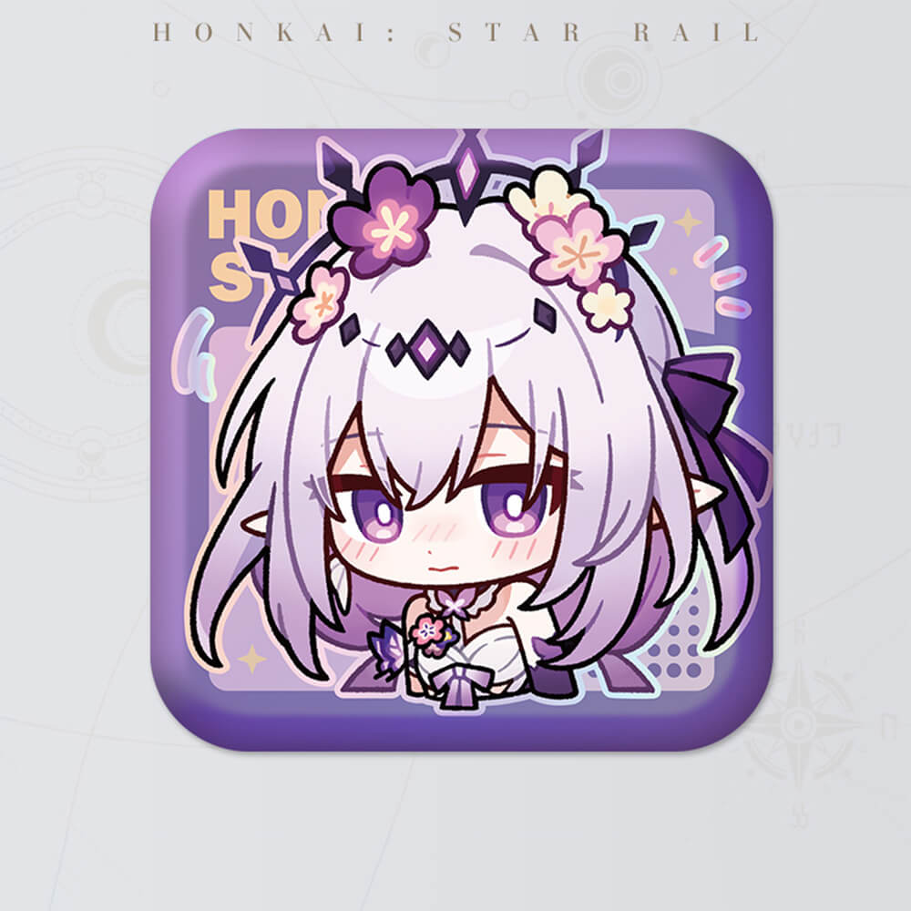 Honkai: Star Rail Square Cartoon Badges