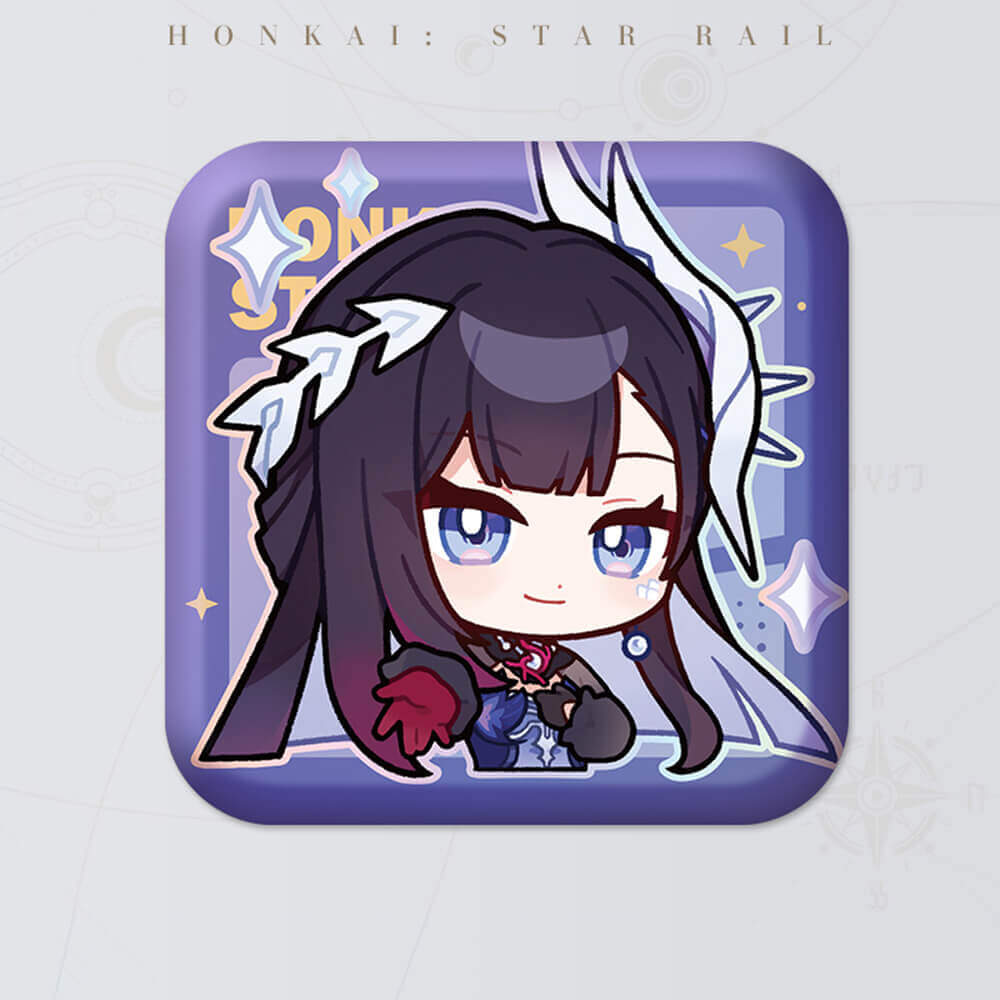 Honkai: Star Rail Square Cartoon Badges