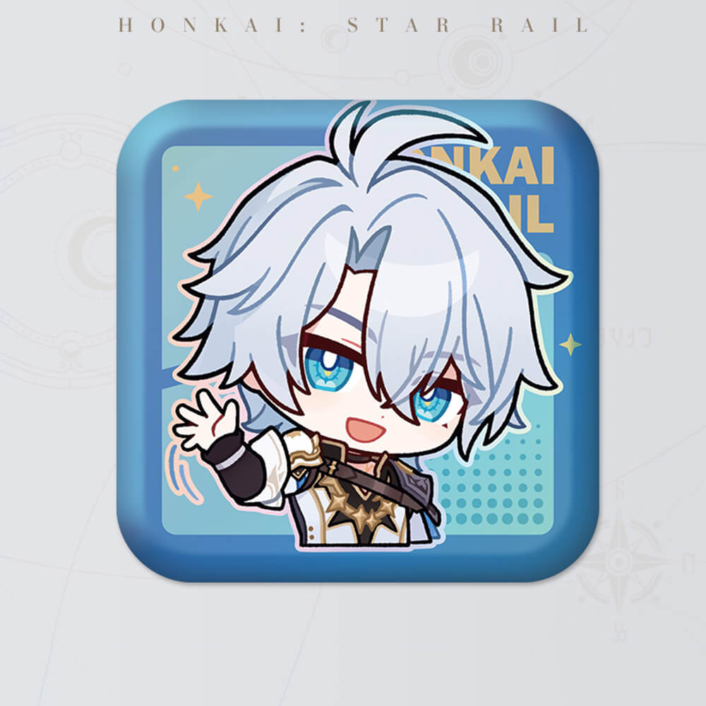 Honkai: Star Rail Square Cartoon Badges