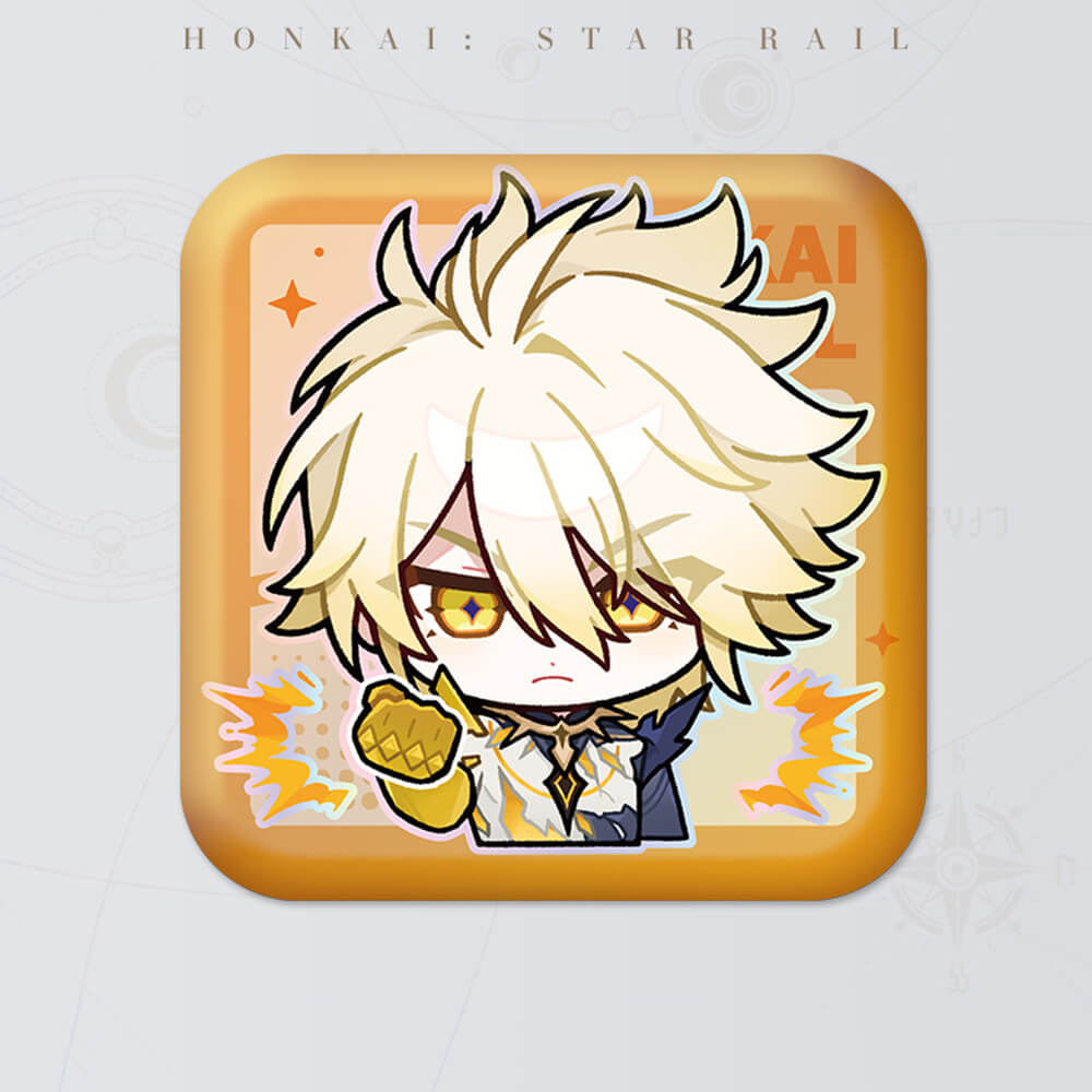 Honkai: Star Rail Square Cartoon Badges