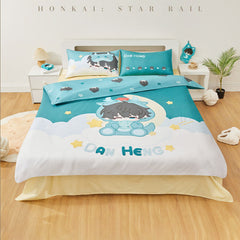 Honkai: Star Rail Boys Dormitory Q Version Home Series Dan Heng Bedding Set