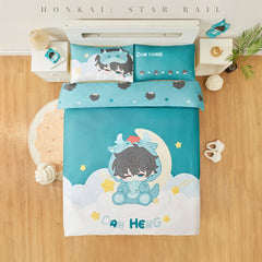 Honkai: Star Rail Boys Dormitory Q Version Home Series Dan Heng Bedding Set