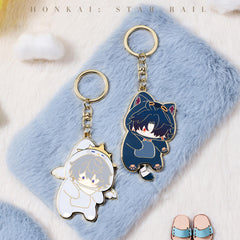 Honkai: Star Rail Boys Dormitory Series Q Version Metal Keychain