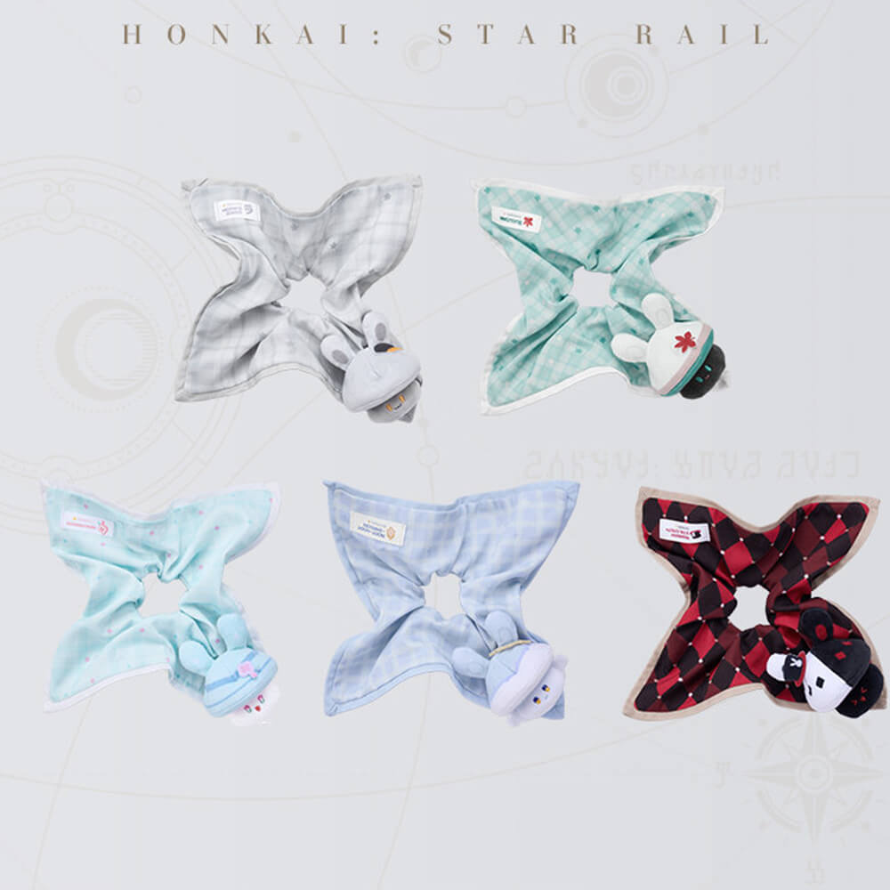 Honkai: Star Rail Bunny Mushroom and Mushroom Ghost Series Plush Hair Scrunchie