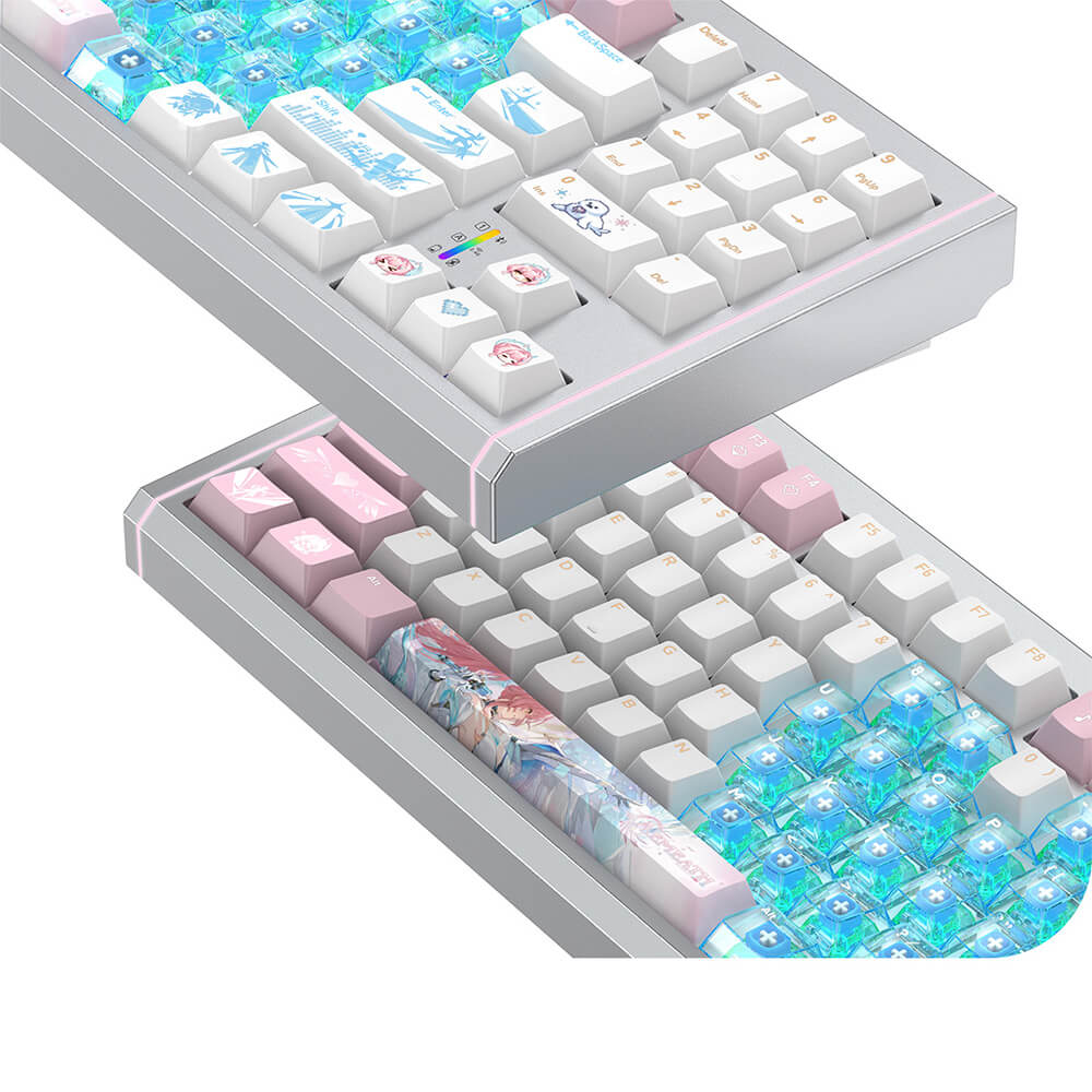 Wuthering Waves Aemeath Snowfluff Whispers Themed Keyboard