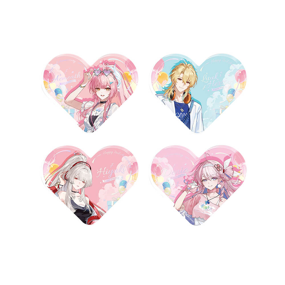 Wuthering Waves Pastel Wishes Themed Heart-Shaped Acrylic Ornament