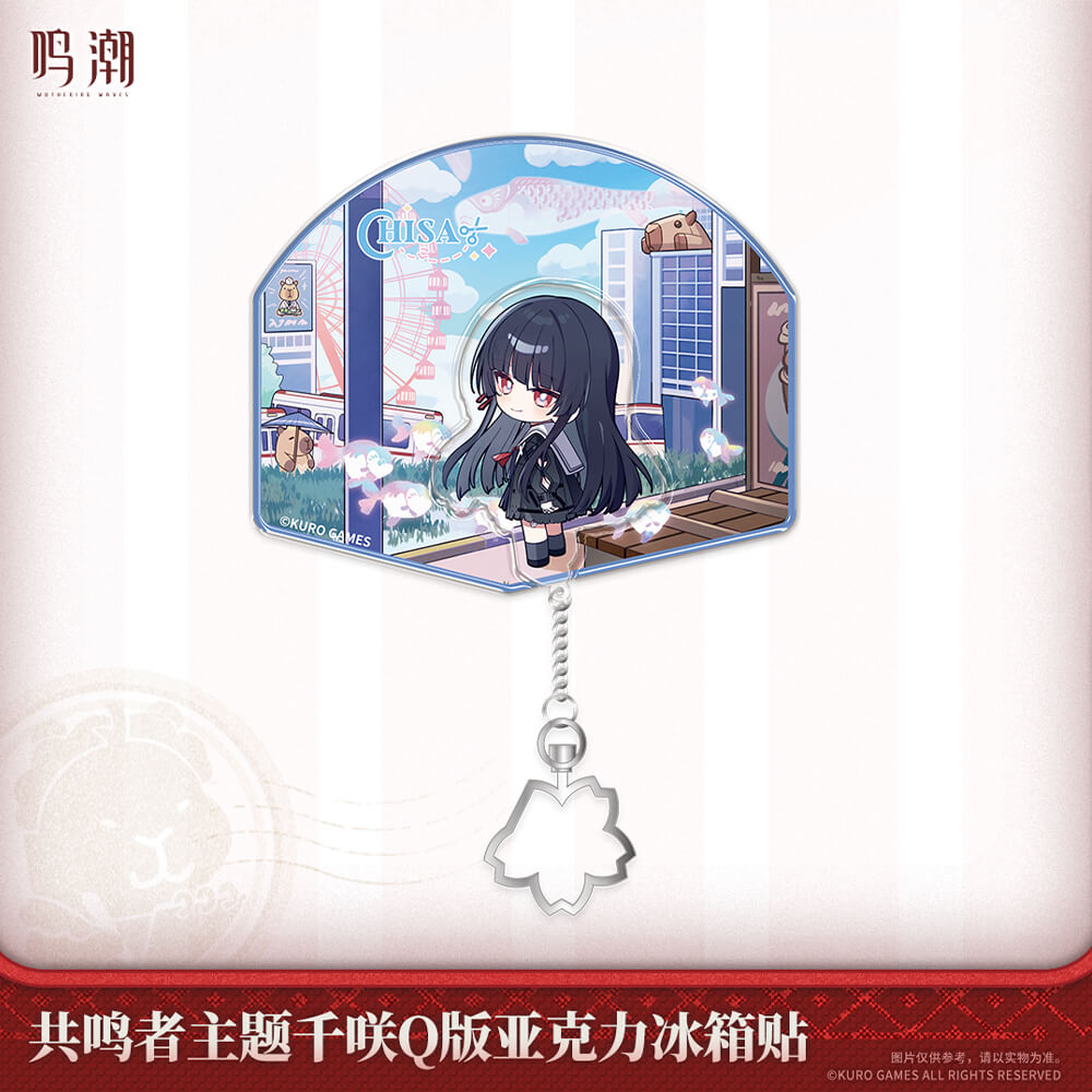 Wuthering Waves Resonator Themed Chibi Chisa Acrylic Fridge Magnet