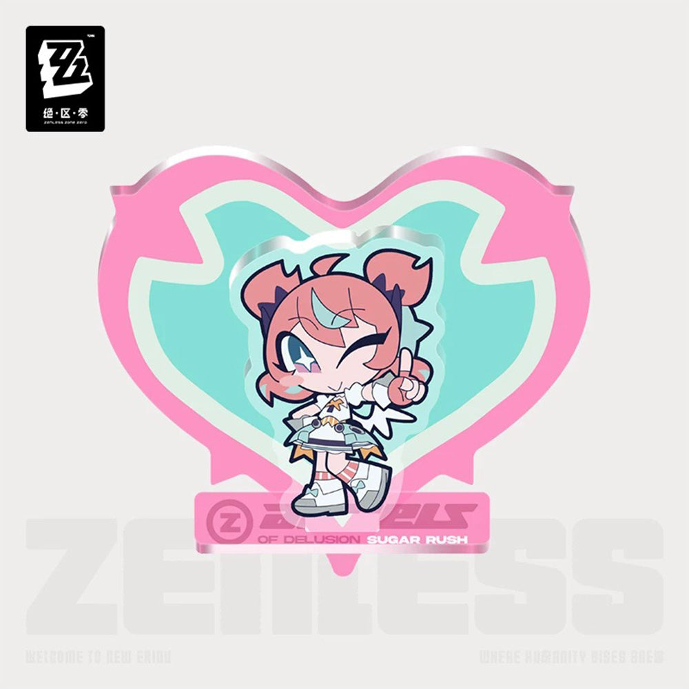 Zenless Zone Zero PINK Sugar Rush Series Angels of Delusion Chibi Acrylic Fridge Magnet