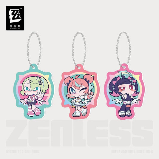 Zenless Zone Zero PINK Sugar Rush Series Angels of Delusion Chibi Acrylic Keychain