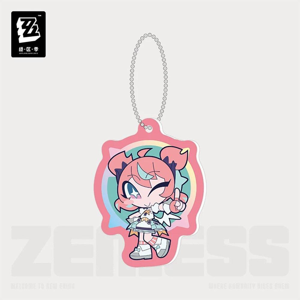 Zenless Zone Zero PINK Sugar Rush Series Angels of Delusion Chibi Acrylic Keychain