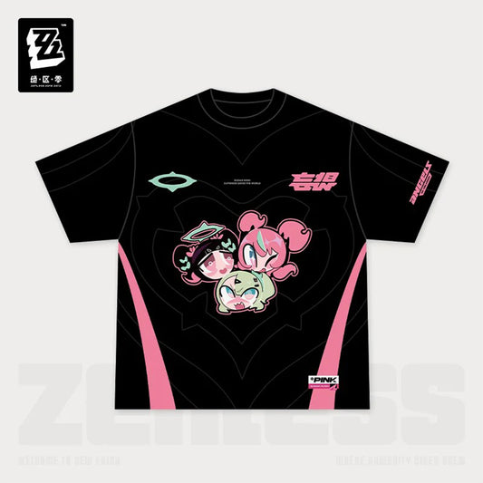 Zenless Zone Zero PINK Sugar Rush Series Angels of Delusion Printed T-shirt