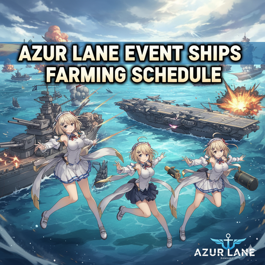 Event schedule interface highlighting ship farming times