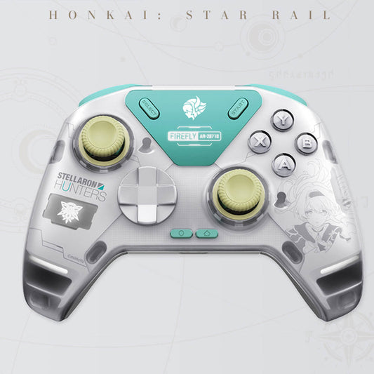 The Honkai: Star Rail Firefly Force Feedback Elite Controller shown in a sleek, professional product shot.