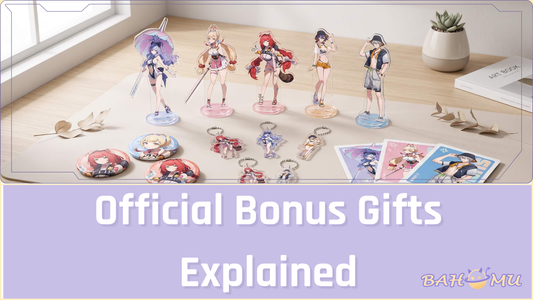 Official Bonus Gifts Explained: Acrylic Pendants, Badges, Cards, and Display Stands