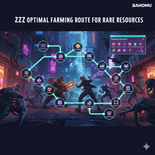 Zenless Zone Zero map showing optimal resource farming route