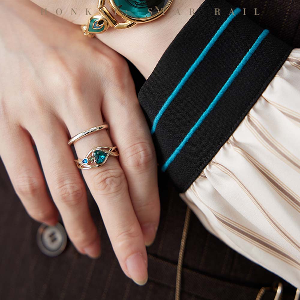 【 Pre order 】Honkai: Star Rail Aventurine Impression Series Ring Set