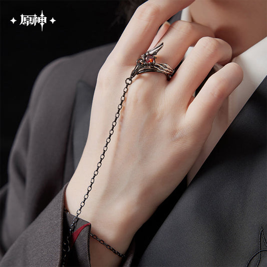 Genshin Impact Arlecchino Impression Series Necklace & Ring Set