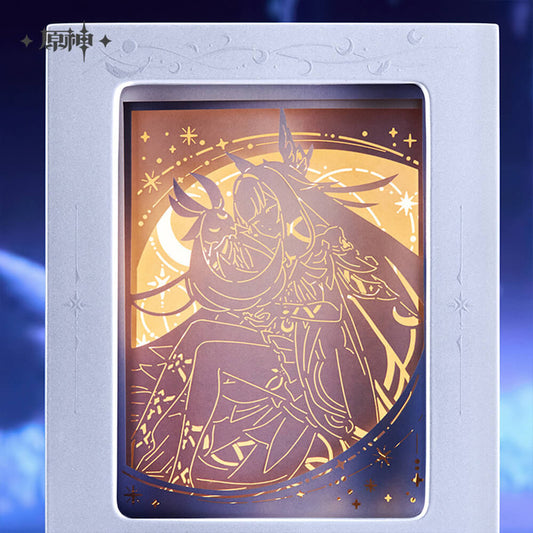 Genshin Impact Columbina Rotating Paper-Cut Night Light Music Box Gift Box