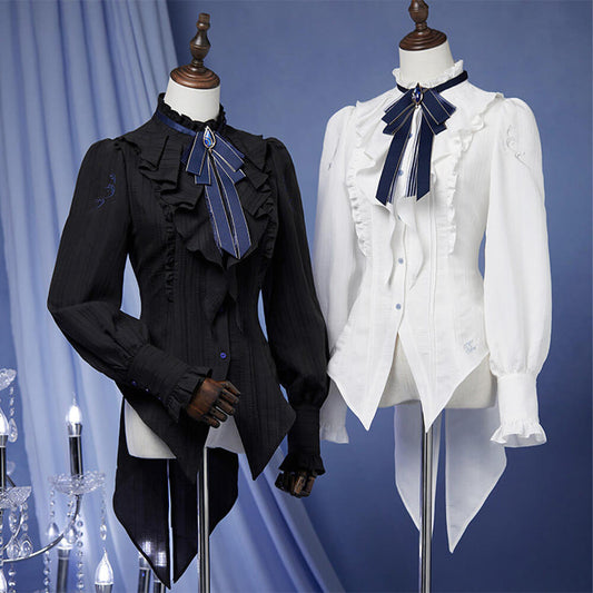 Genshin Impact Furina Impression Long-Sleeve Waisted Blouse