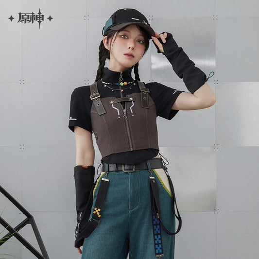 Genshin Impact Kinich Impression Cropped Utility Vest