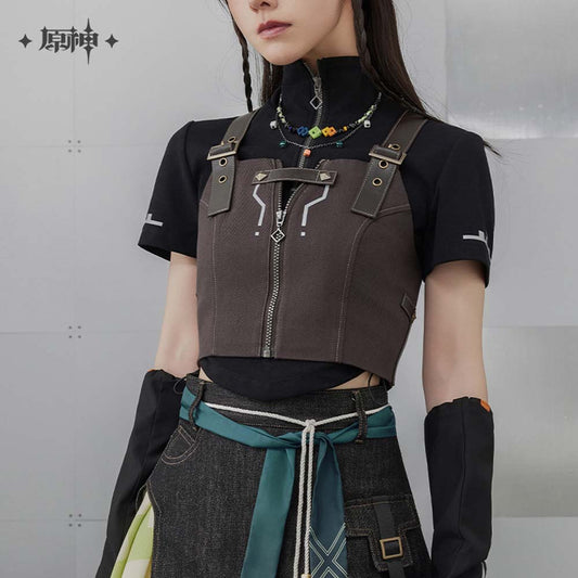 Genshin Impact Kinich Impression Cropped Utility Vest