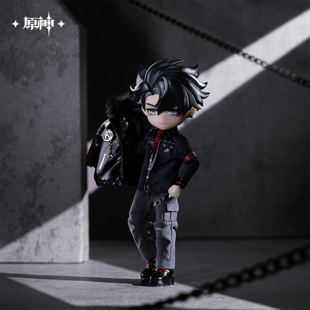 Genshin Impact Wriothesley Action Figure Doll Outfit & Face Plate Set