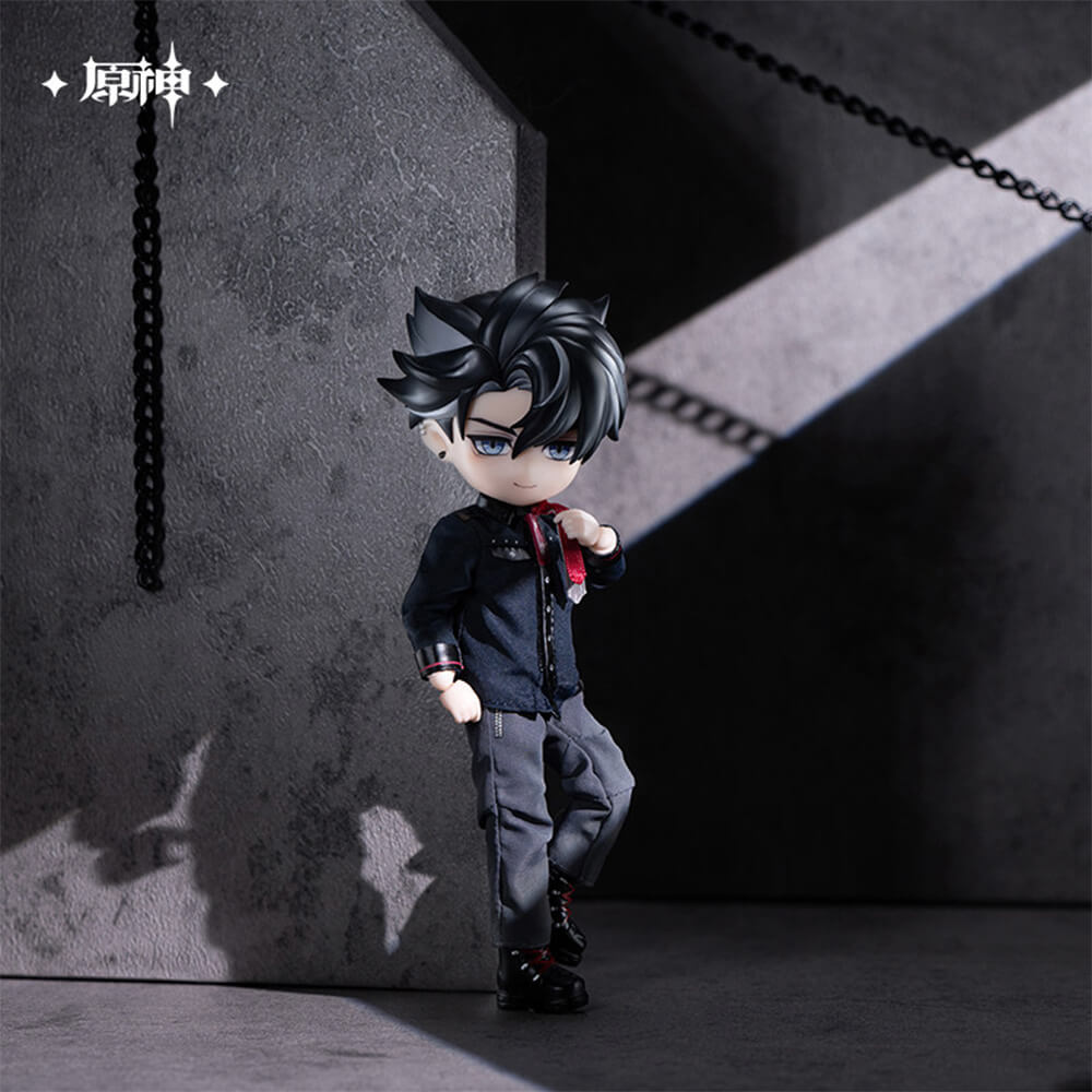 Genshin Impact Wriothesley Action Figure Doll Outfit & Face Plate Set